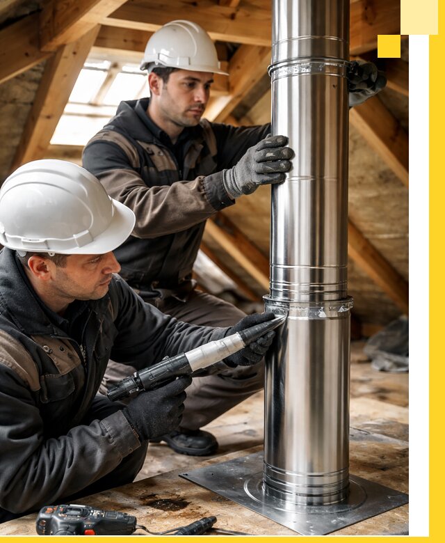Монтаж дымоходов для каминов в Чернушке с гарантией качества