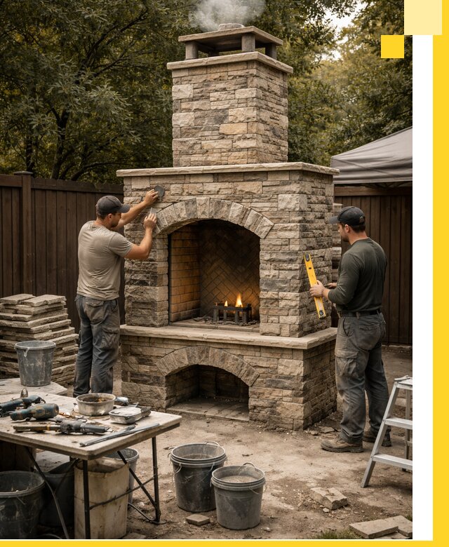 Проектирование и установка уличных каминов в Чернушке