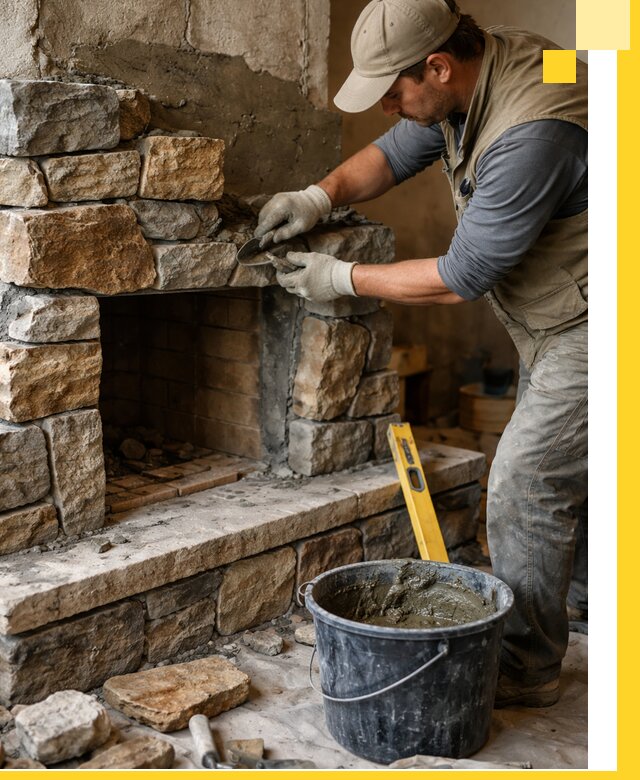 Изготовление и установка каменных каминов под ключ в Чернушке