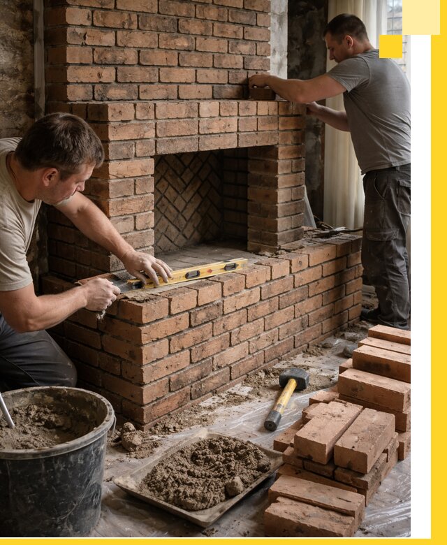 Изготовление и установка кирпичных каминов в Чернушке