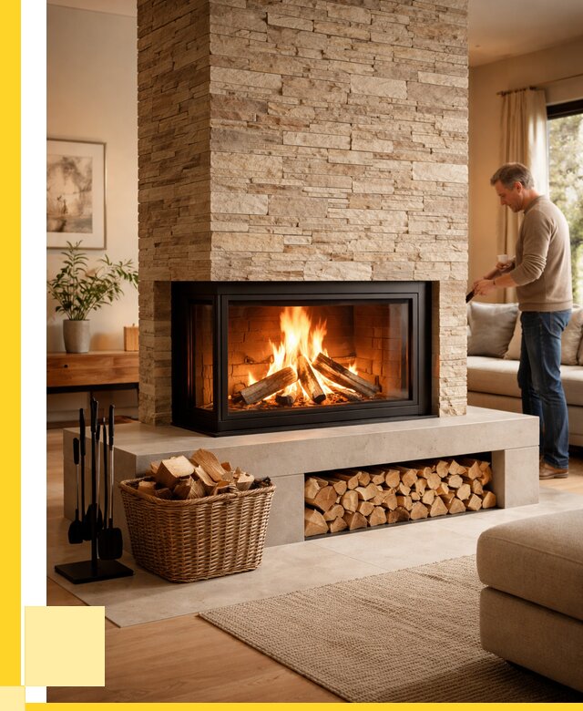 Дровяной камин под ключ в Чернушке от 203120 р. | ЭриданЧрш