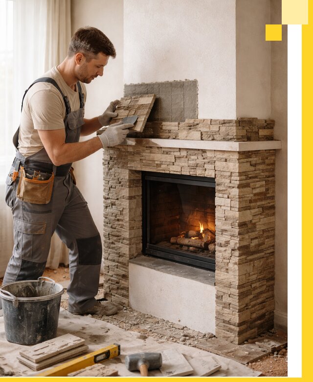 Изготовление и монтаж каминов для дома под ключ в Чернушке