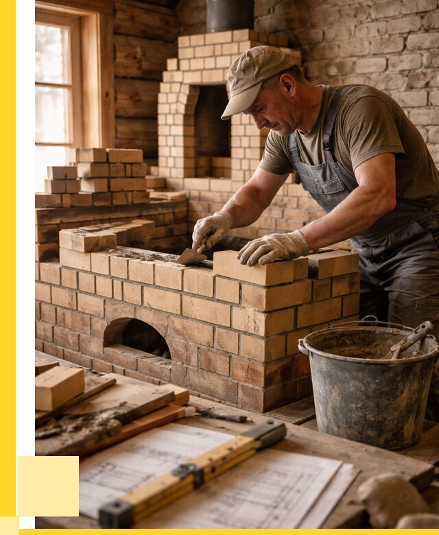 Кладка печей из кирпича в Чернушке цены от 30468 р. - ЭриданЧрш