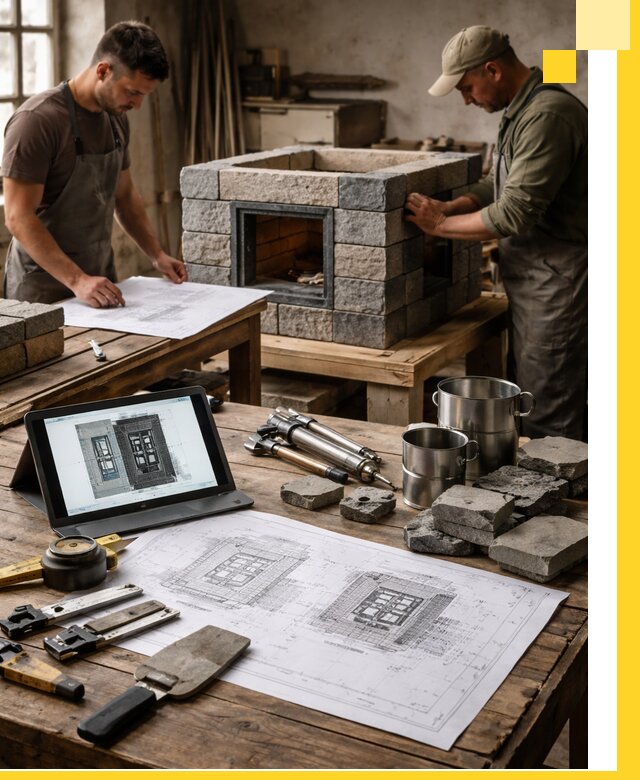 Разработка проектов печей с согласованием и монтажом в Чернушке