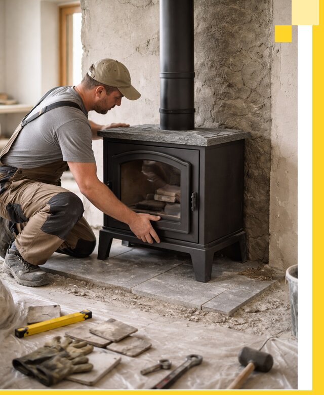 Профессиональный монтаж печей и каминов в Чернушке под ключ