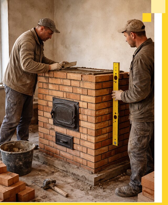 Отопительные печи под ключ в Чернушке, установка и сборка