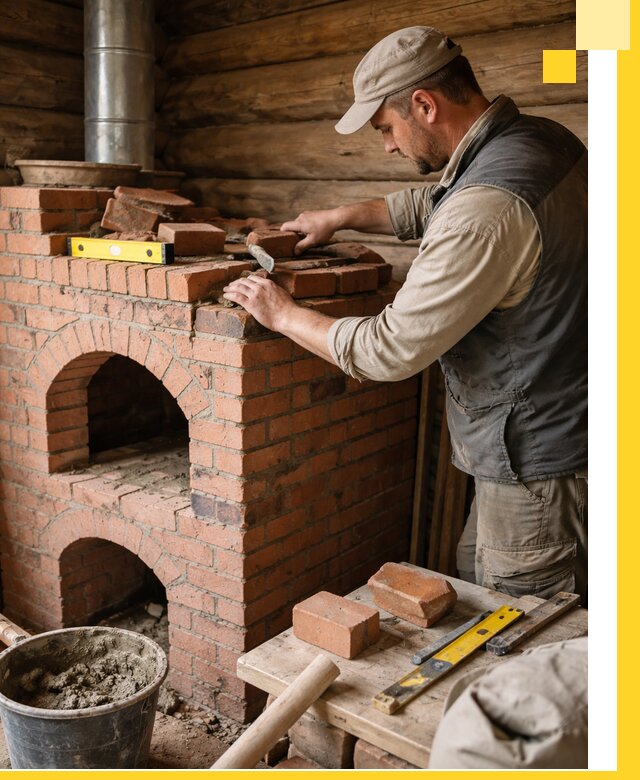 Изготовление и установка русских печей в Чернушке под ключ