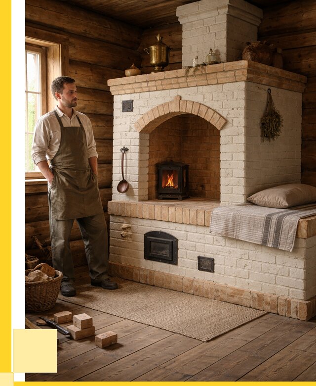 Русские печи с лежанкой под ключ в Чернушке от 152340 р. ЭриданЧрш