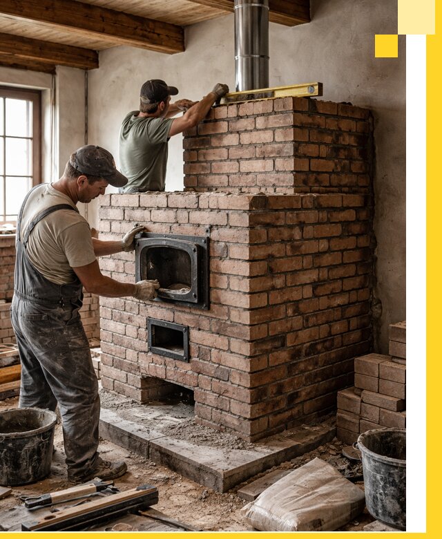 Печи для загородного дома под ключ в Чернушке — монтаж и сервис