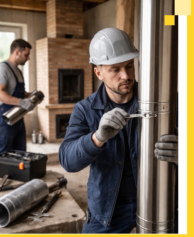 Профессиональный монтаж дымоходов для печей в Чернушке