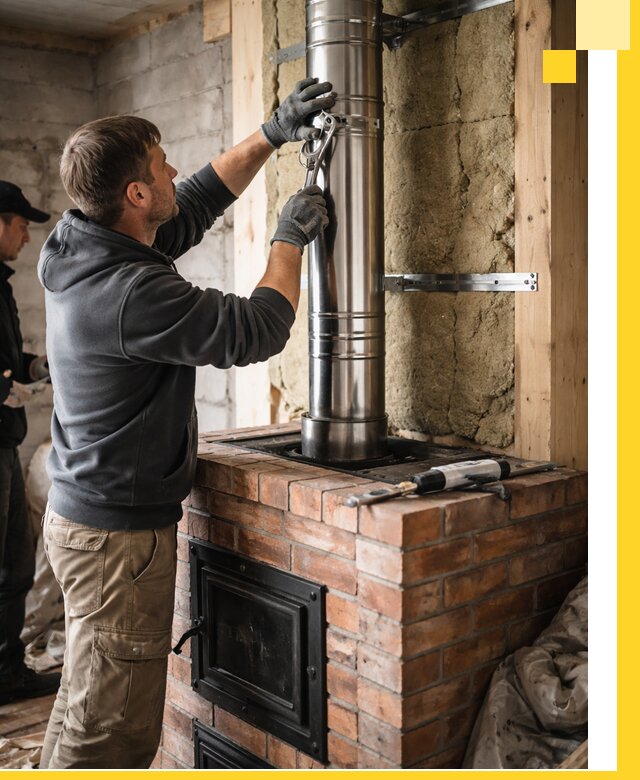 Изготовление и монтаж печей и дымоходов под ключ в Чернушке