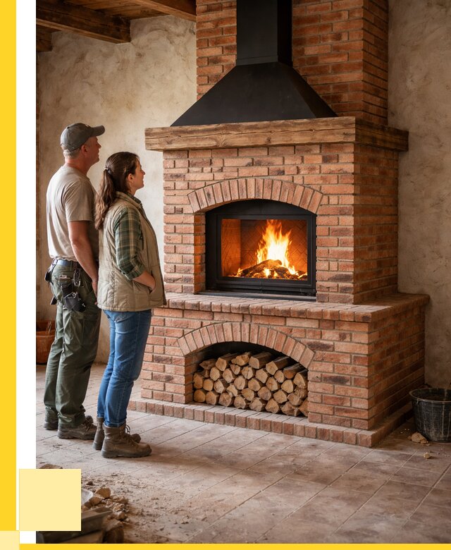 Печи камины из кирпича в Чернушке от 121872 р. | ЭриданЧрш