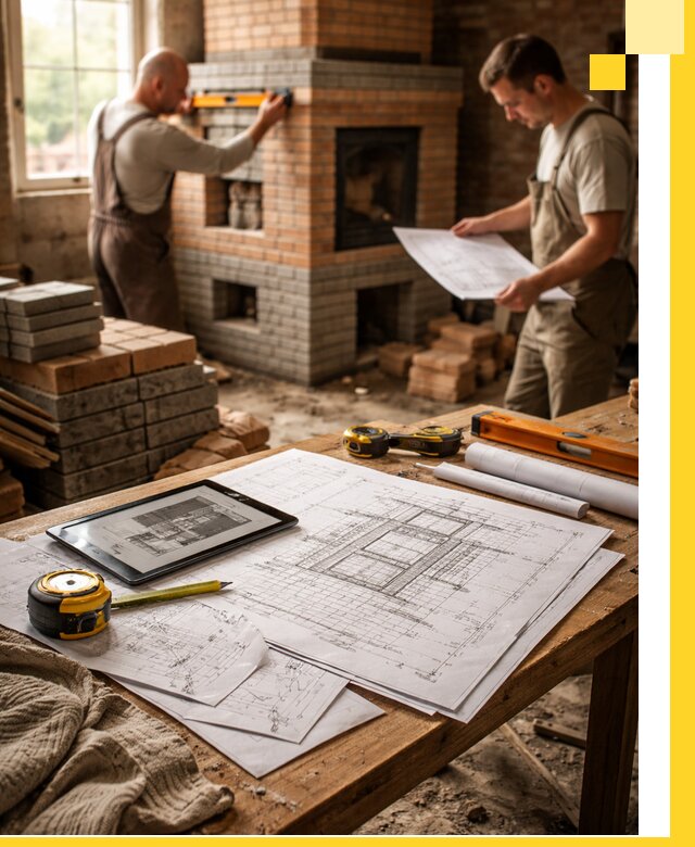 Проекты печей и каминов с индивидуальным дизайном в Чернушке