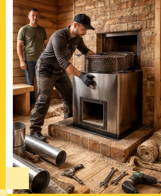 Монтаж банных печей под ключ в Чернушке от 18281 р., ЭриданЧрш