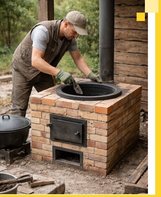 Изготовление и установка печей для казана в Чернушке под ключ