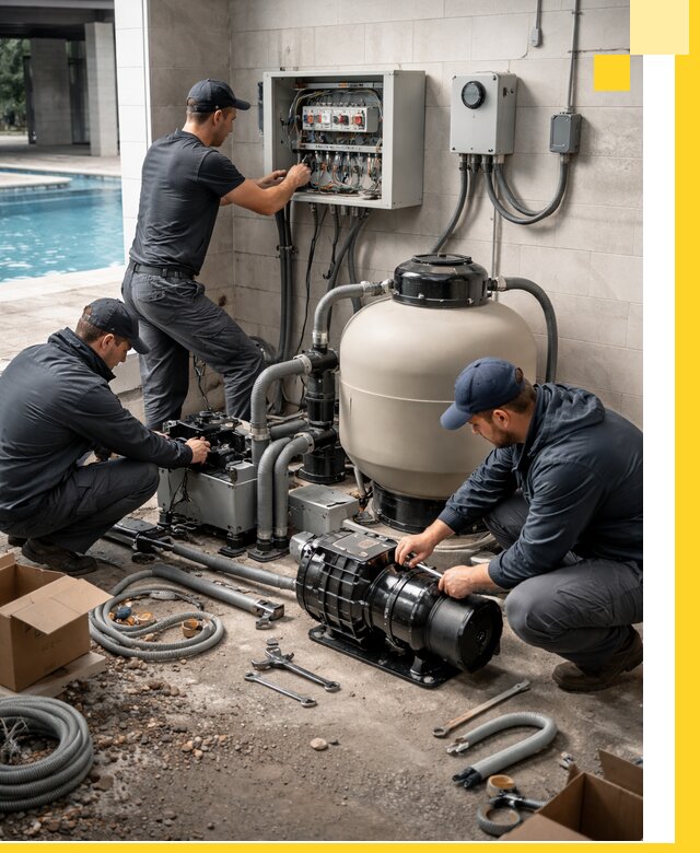 Профессиональный монтаж оборудования для бассейнов в Чернушке