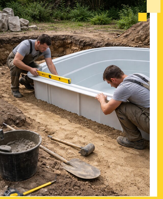 Производство и установка пластиковых бассейнов в Чернушке под ключ