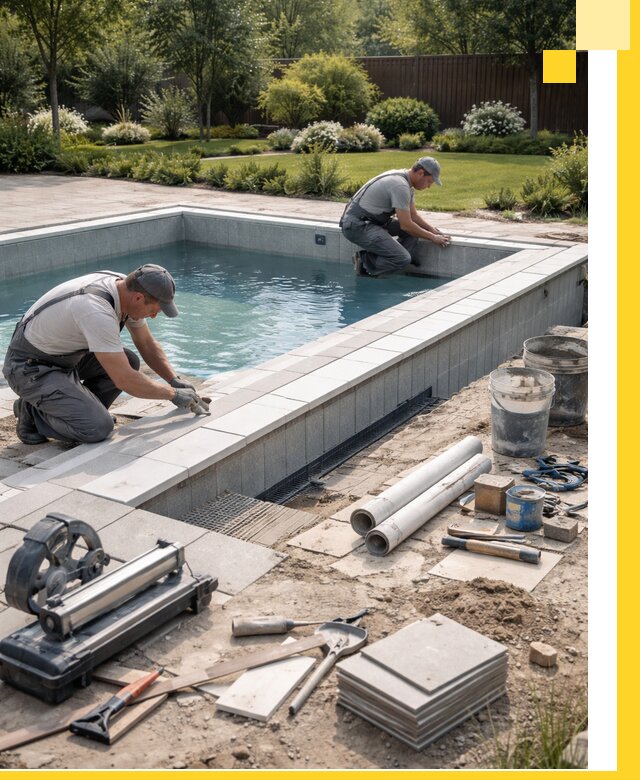 Строительство открытых бассейнов под ключ в Чернушке профессионально