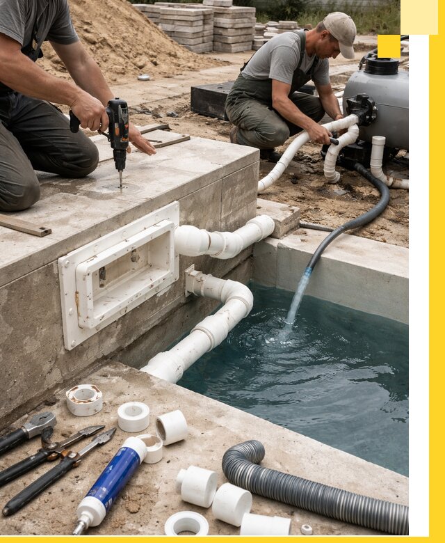 Строительство скиммерных бассейнов под ключ в Чернушке