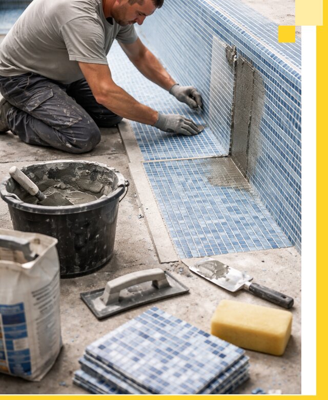 Укладка и ремонт мозаики для бассейнов под ключ в Чернушке