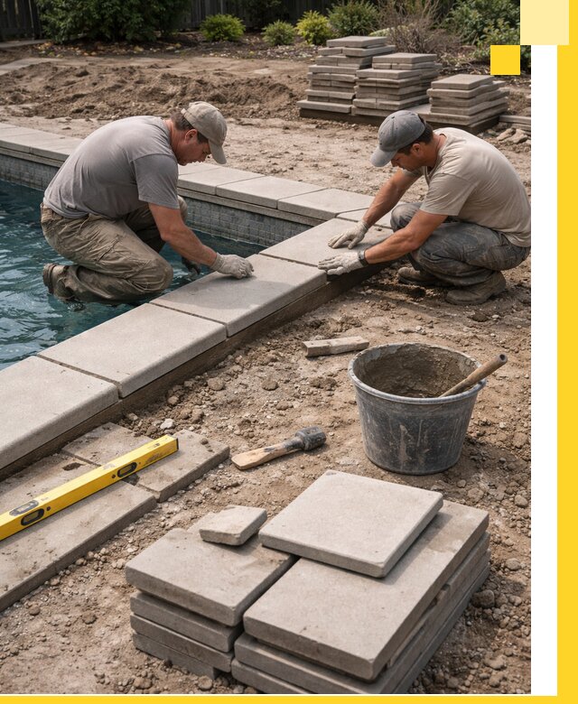 Установка и изготовление копингового камня для бассейнов в Чернушке