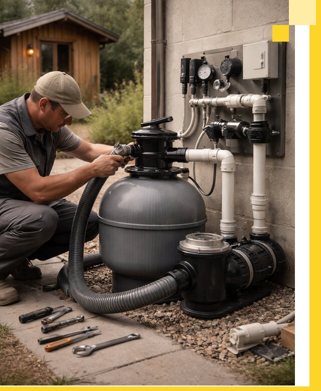 Продажа и монтаж фильтров и насосов для бассейнов в Чернушке