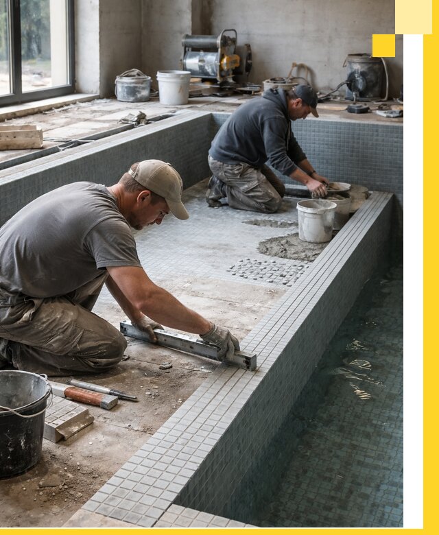 Строительство бассейна в частном доме в Чернушке под ключ