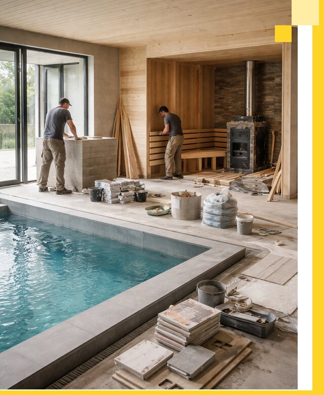 Проектирование и строительство бань с бассейном в Чернушке