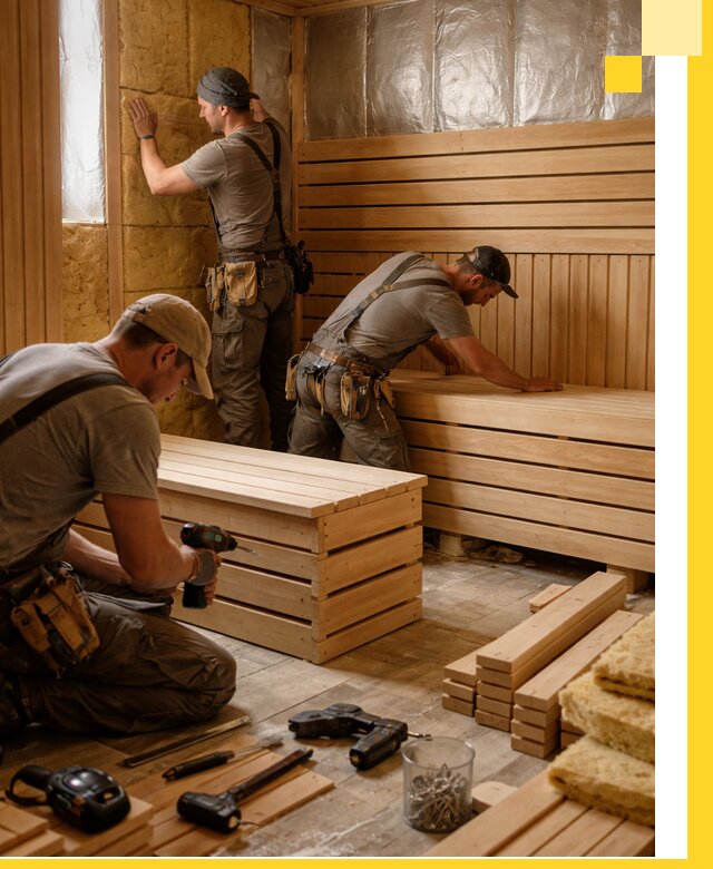 Профессиональное строительство саун под ключ в Чернушке