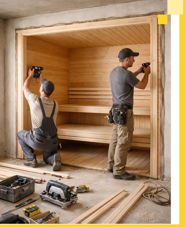 Монтаж саун под ключ в Чернушке — проектирование и установка