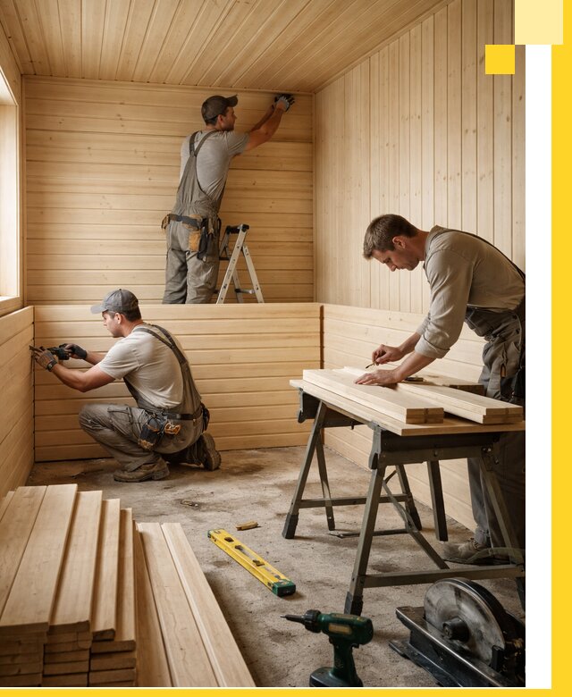 Обшивка саун в Чернушке из натуральной древесины под ключ