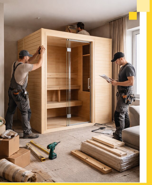 Установка и благоустройство саун в квартире в Чернушке