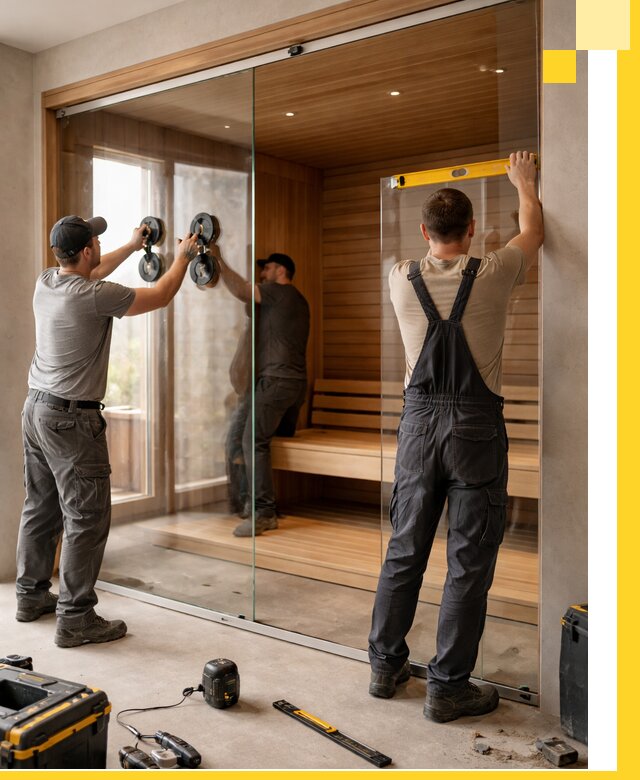 Производство и монтаж стеклянных саун под ключ в Чернушке