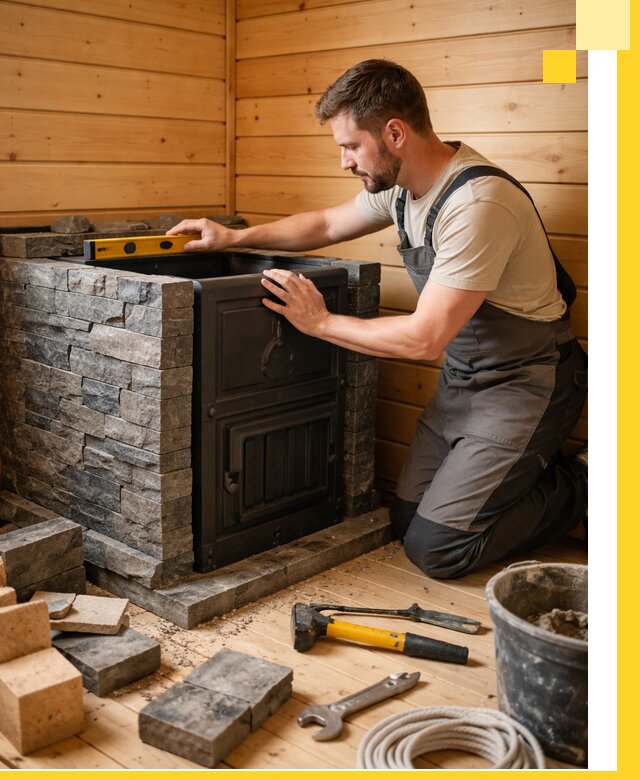 Производство и установка печей для саун под ключ в Чернушке