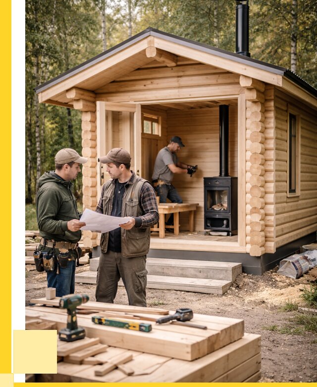 Монтаж бань под ключ в Чернушке — от 203120 р. | ЭриданЧрш