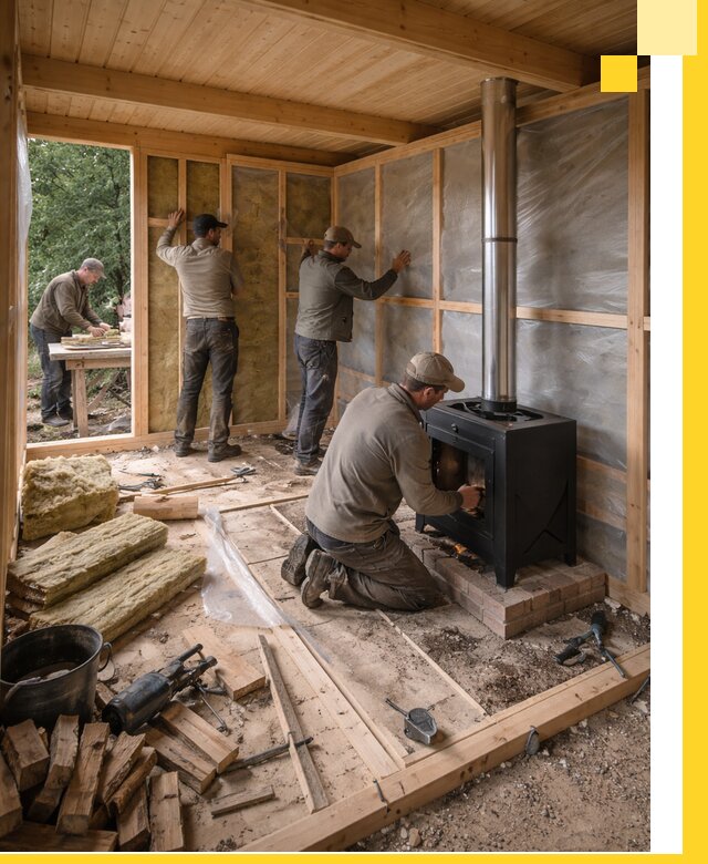 Профессиональный монтаж бань под ключ в Чернушке для дома