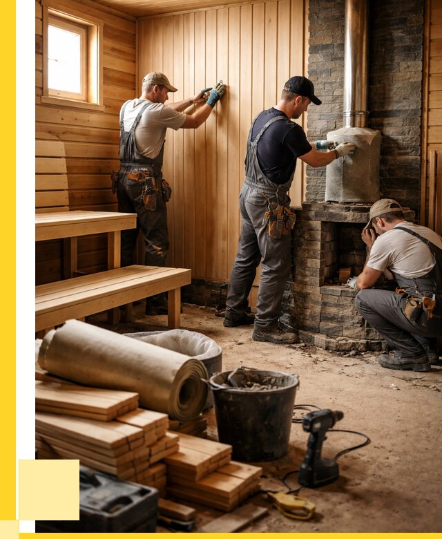 Ремонт бань под ключ в Чернушке от 45702 р. | ЭриданЧрш