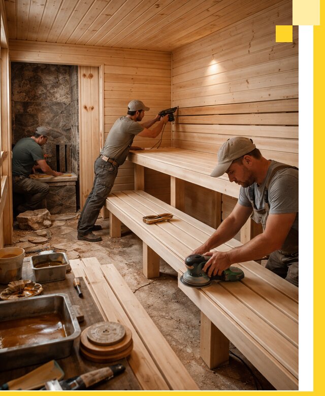 Профессиональная отделка бань в Чернушке под ключ, с гарантией