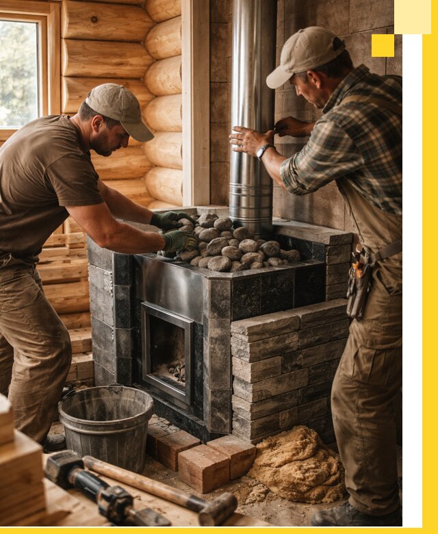 Строительство и отделка русских бань под ключ в Чернушке