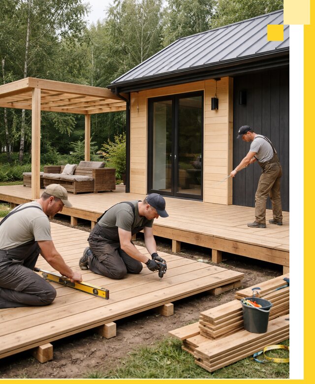 Строительство бань с террасой и бассейном под ключ в Чернушке