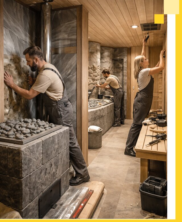 Строительство бань и SPA процедур в Чернушке под ключ и отделкой