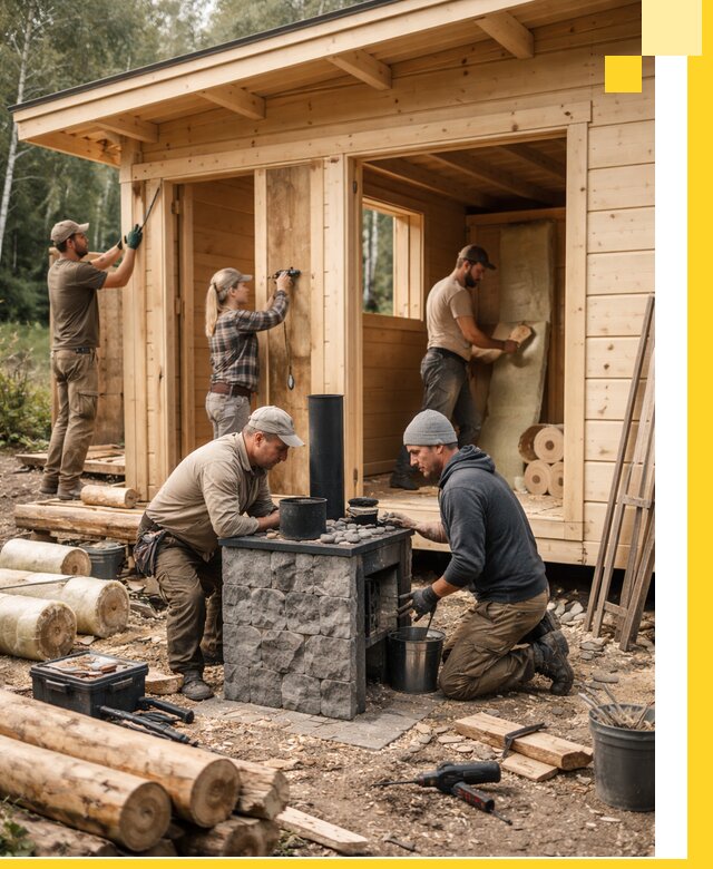 Купить баню под ключ в Чернушке строительство монтаж отделка