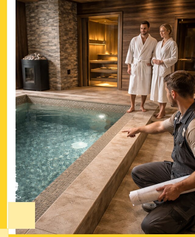 Проект бани с бассейном под ключ в Чернушке от 66014 р. | ЭриданЧрш