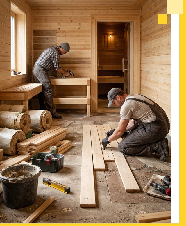 Индивидуальный проект бани с комнатой отдыха под ключ в Чернушке