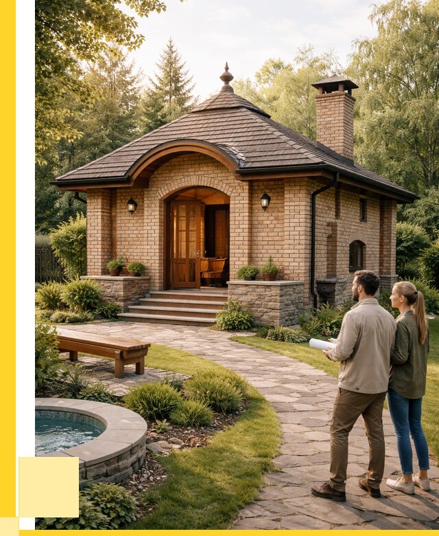 Проект кирпичной бани в Чернушке от 30468 р. | ЭриданЧрш