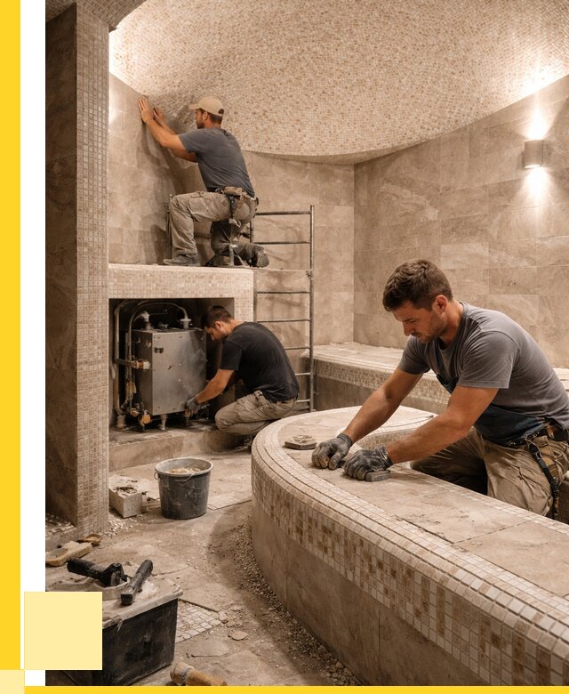 Монтаж хамамов под ключ в Чернушке от 253900 р. ЭриданЧрш