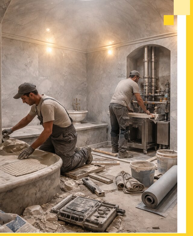 Строительство турецких бань хаммам под ключ в Чернушке