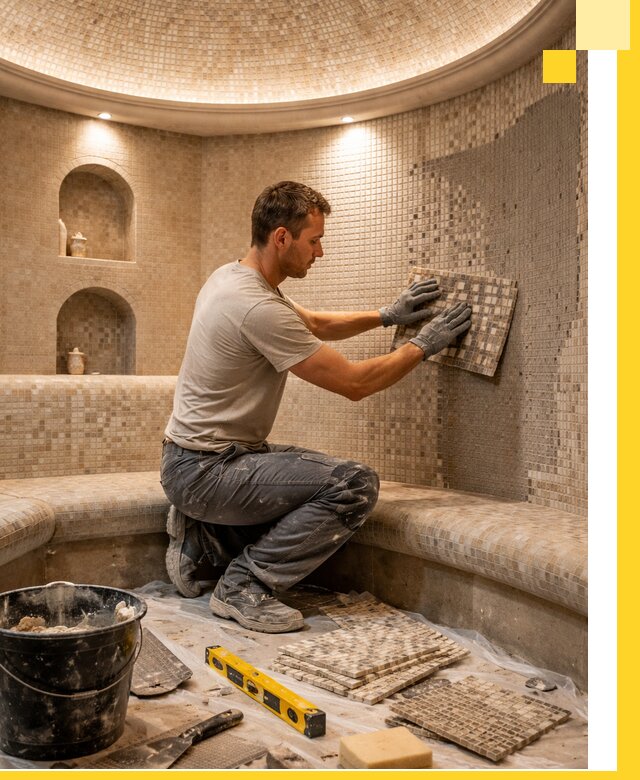 Устройство и монтаж домашнего хамама под ключ в Чернушке