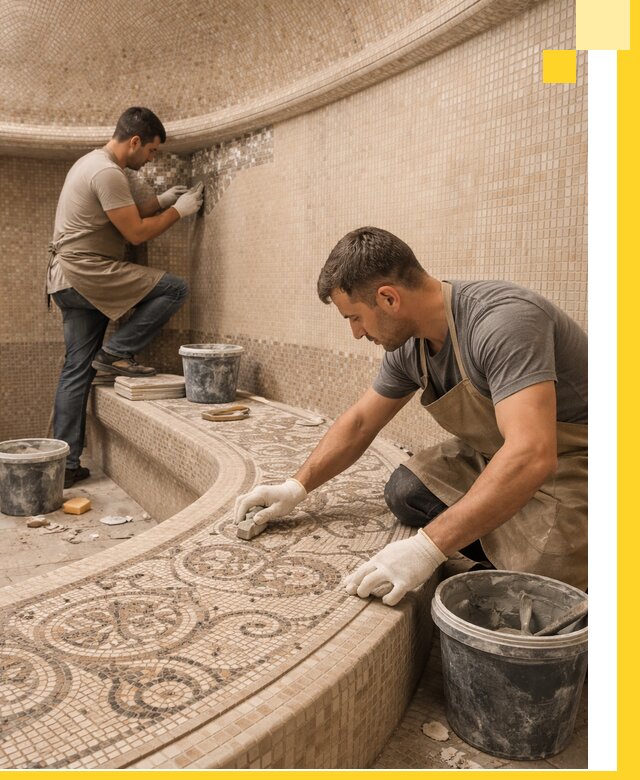 Плитка для хамама в Чернушке, укладка, подбор и поставка