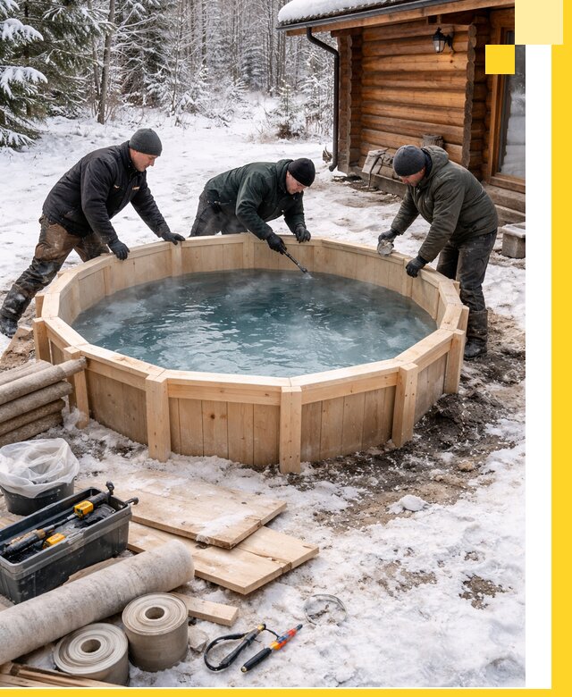 Изготовление и установка ледяных купелей под ключ в Чернушке